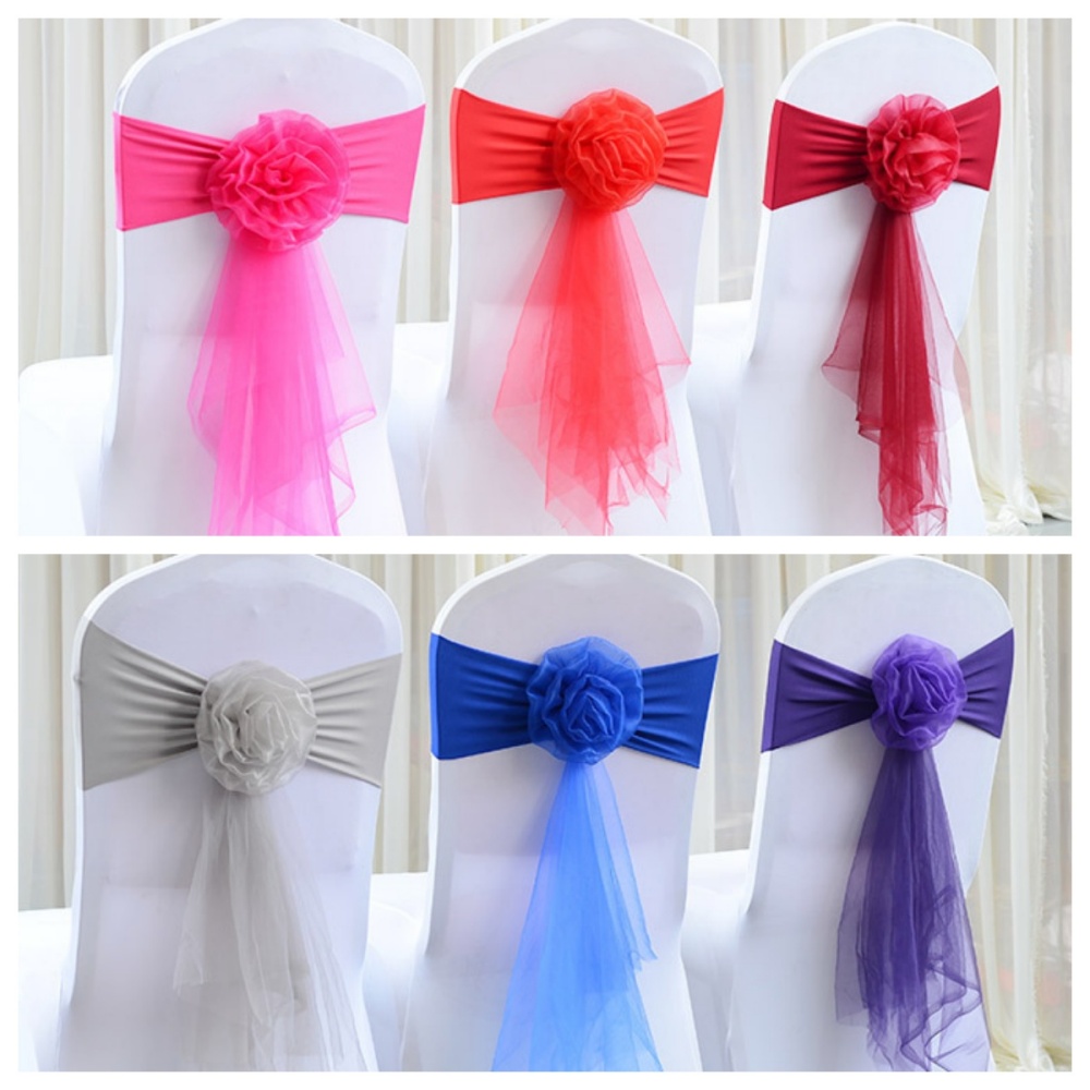 Chair Sashes Romantic Organza  - Chair Sash Organza のレビューと価格