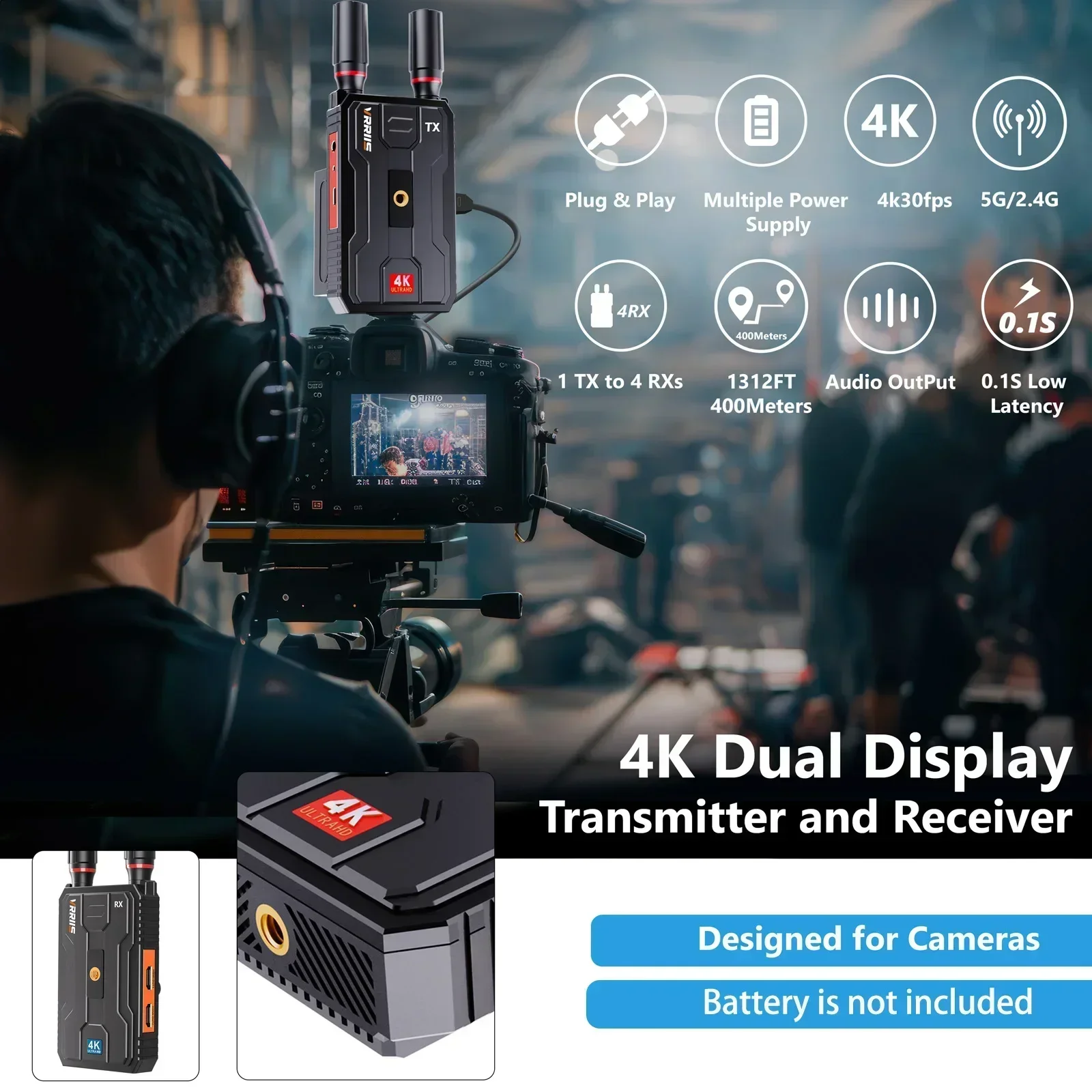 400m 5G 4K Wireless Video Tran - Wedding Support のレビューと価格