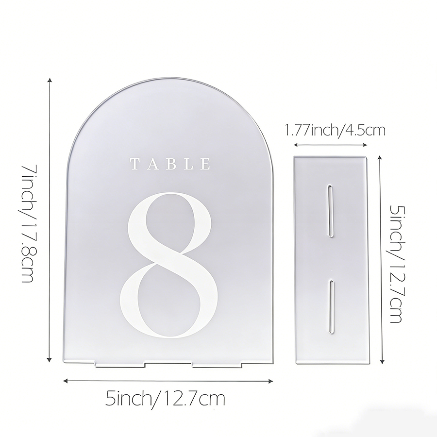 10Pcs Clear Acrylic Sign Arch  - Table Number Gold のレビューと価格