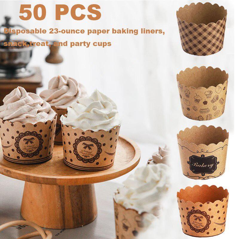 50Pcs/Pack Cupcake Paper Cups  - Wedding Cake Supply のレビューと価格