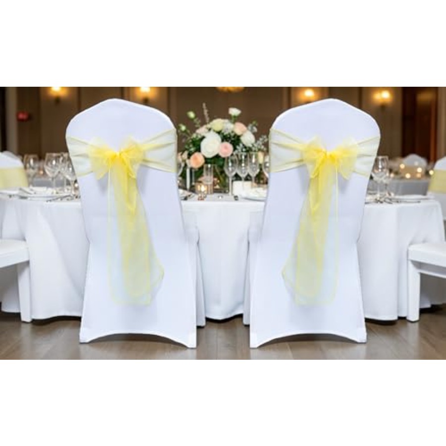 ® Pack of Organza Chair Sashes - Chair Sash Organza のレビューと価格