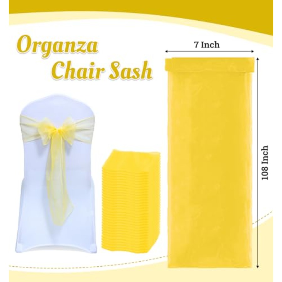 ® Pack of Organza Chair Sashes - Chair Sash Organza のレビューと価格