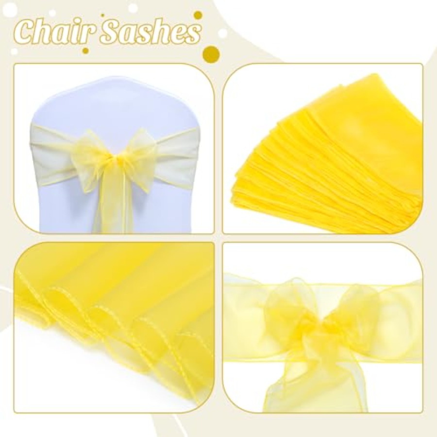 ® Pack of Organza Chair Sashes - Chair Sash Organza のレビューと価格