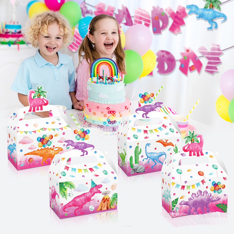 4/24Pcs Pink Dinosaur Candy Bo - Wedding Cake Supply のレビューと価格