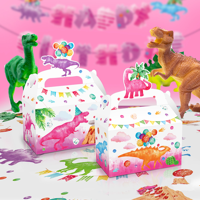 4/24Pcs Pink Dinosaur Candy Bo - Wedding Cake Supply のレビューと価格