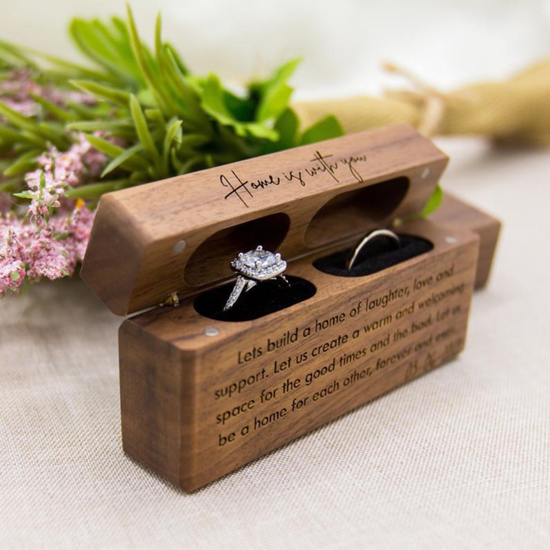 ZB91 Fashion Wood Ring Box for - Ring Bearer Pillow のレビューと価格