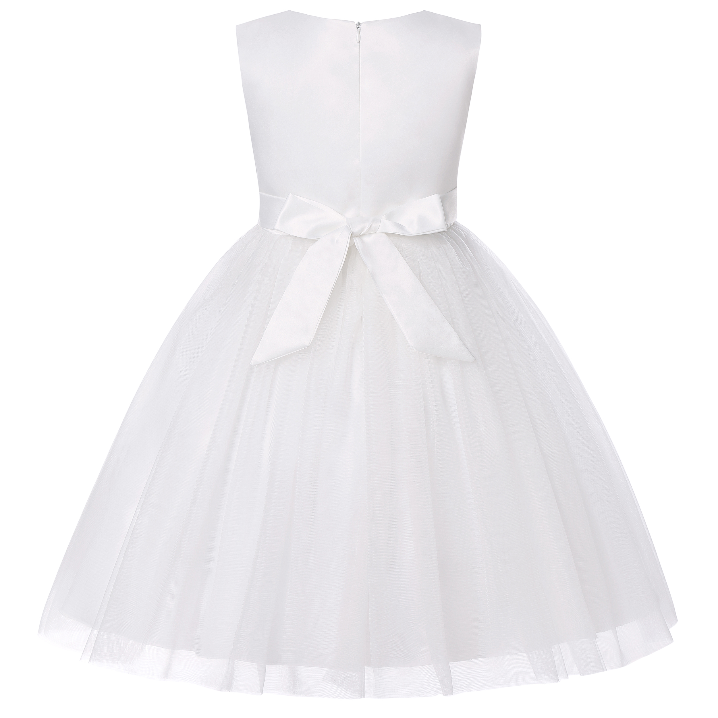 Floral bow belt, pure white ne - Wedding Lulu のレビューと価格