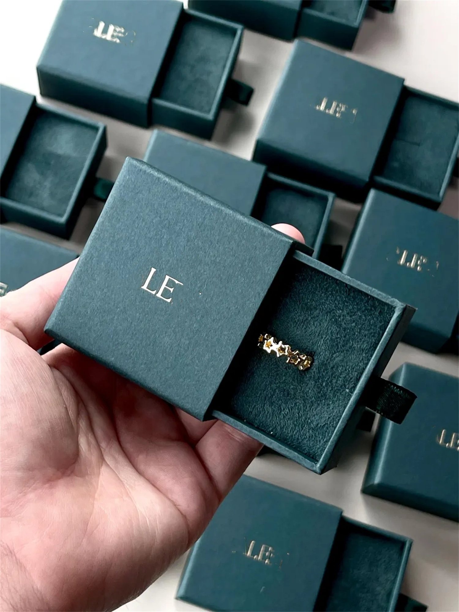 20 pcs Tiny dark green ring bo - Wedding Package Gold のレビューと価格