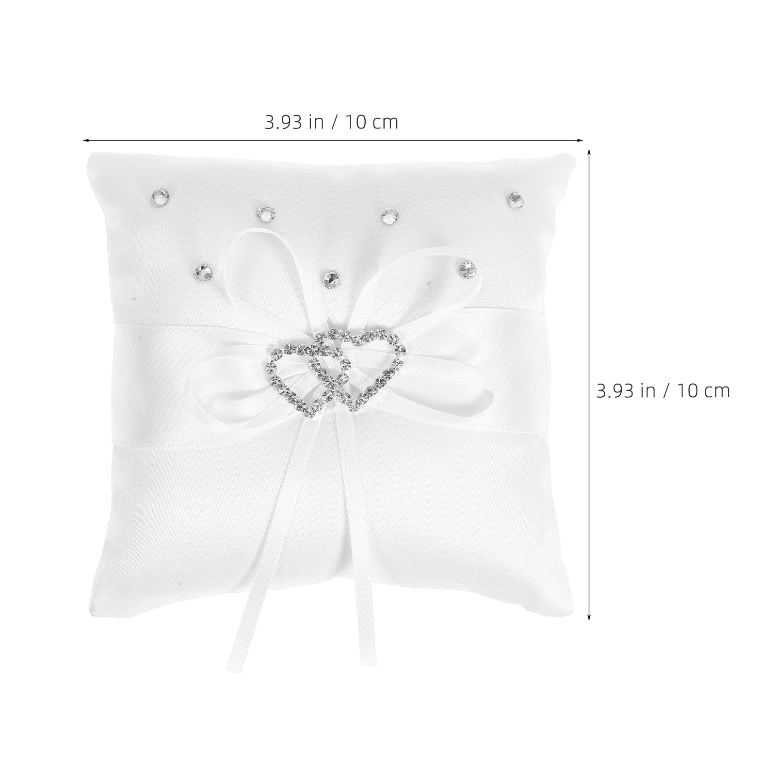 White 10x10cm Bridal Ring Pill - Ring Bearer Pillow のレビューと価格