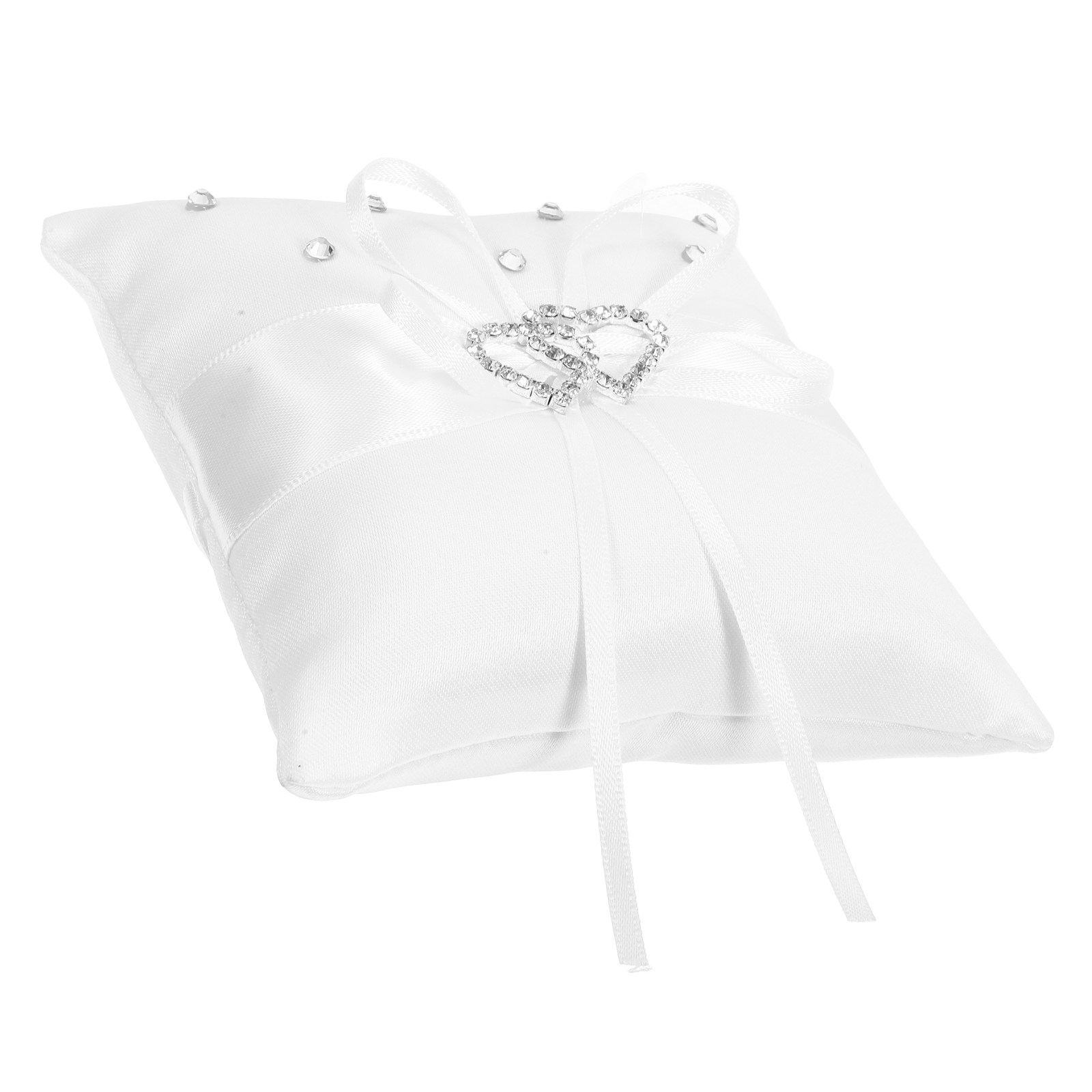 White 10x10cm Bridal Ring Pill - Ring Bearer Pillow のレビューと価格