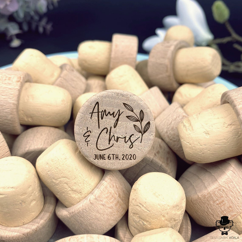 Customized Wood Wine Stopper W - Wedding Supply List のレビューと価格