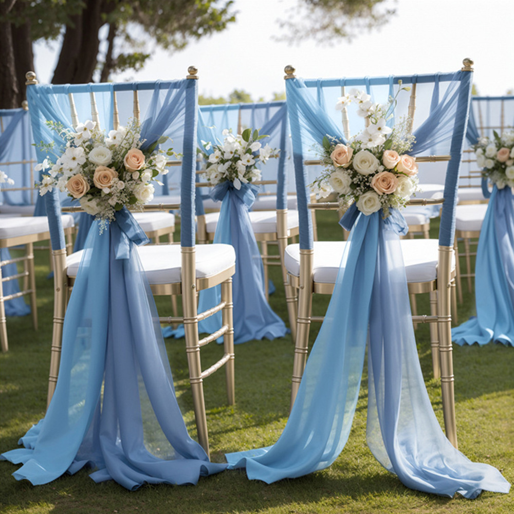 24 Pieces Chair Sashes 8ft Lon - Chair Sash Organza のレビューと価格