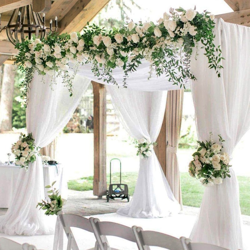 5/10M Sheer Crystal Wedding Tu - Chair Sash Organza のレビューと価格