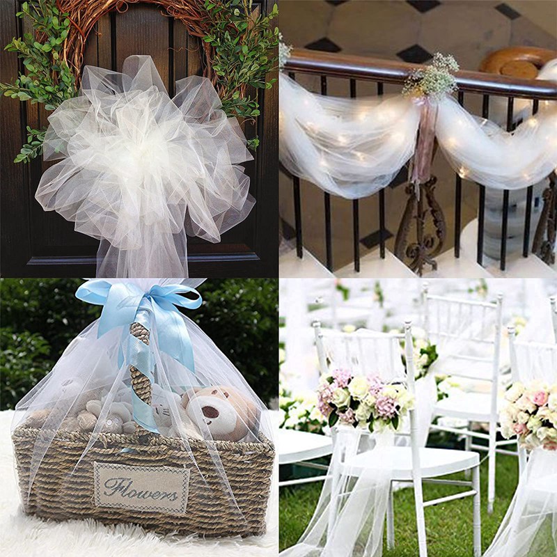 5/10M Sheer Crystal Wedding Tu - Chair Sash Organza のレビューと価格