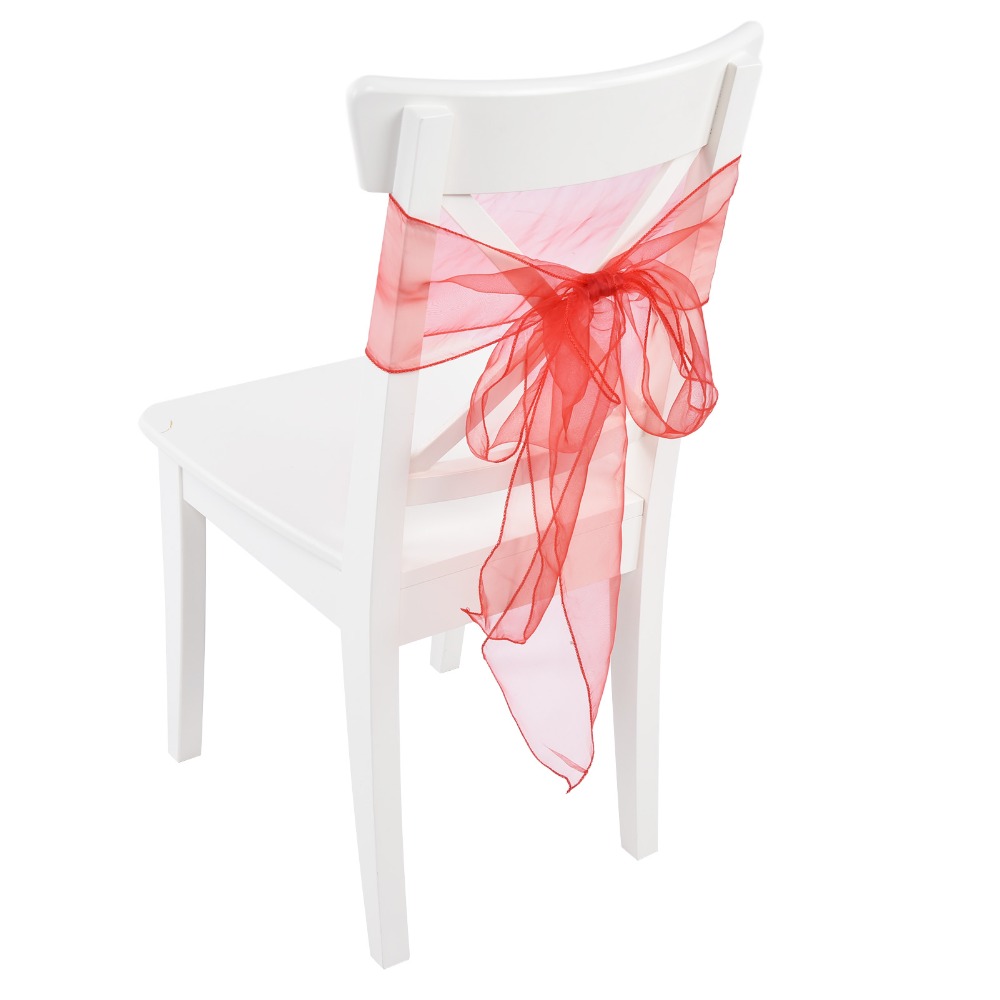 10Pcs Blue, red, yellow, purpl - Chair Sash Organza のレビューと価格