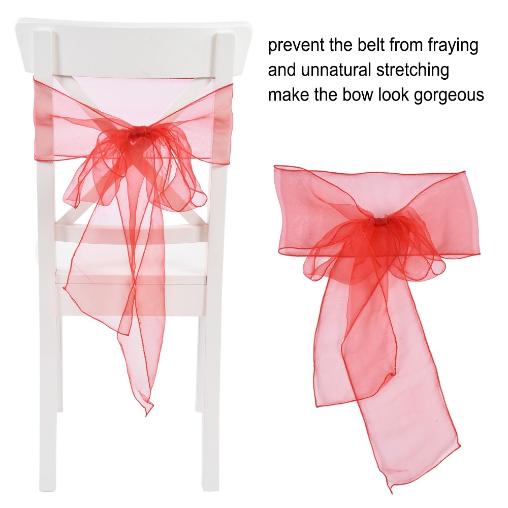 10Pcs Blue, red, yellow, purpl - Chair Sash Organza のレビューと価格