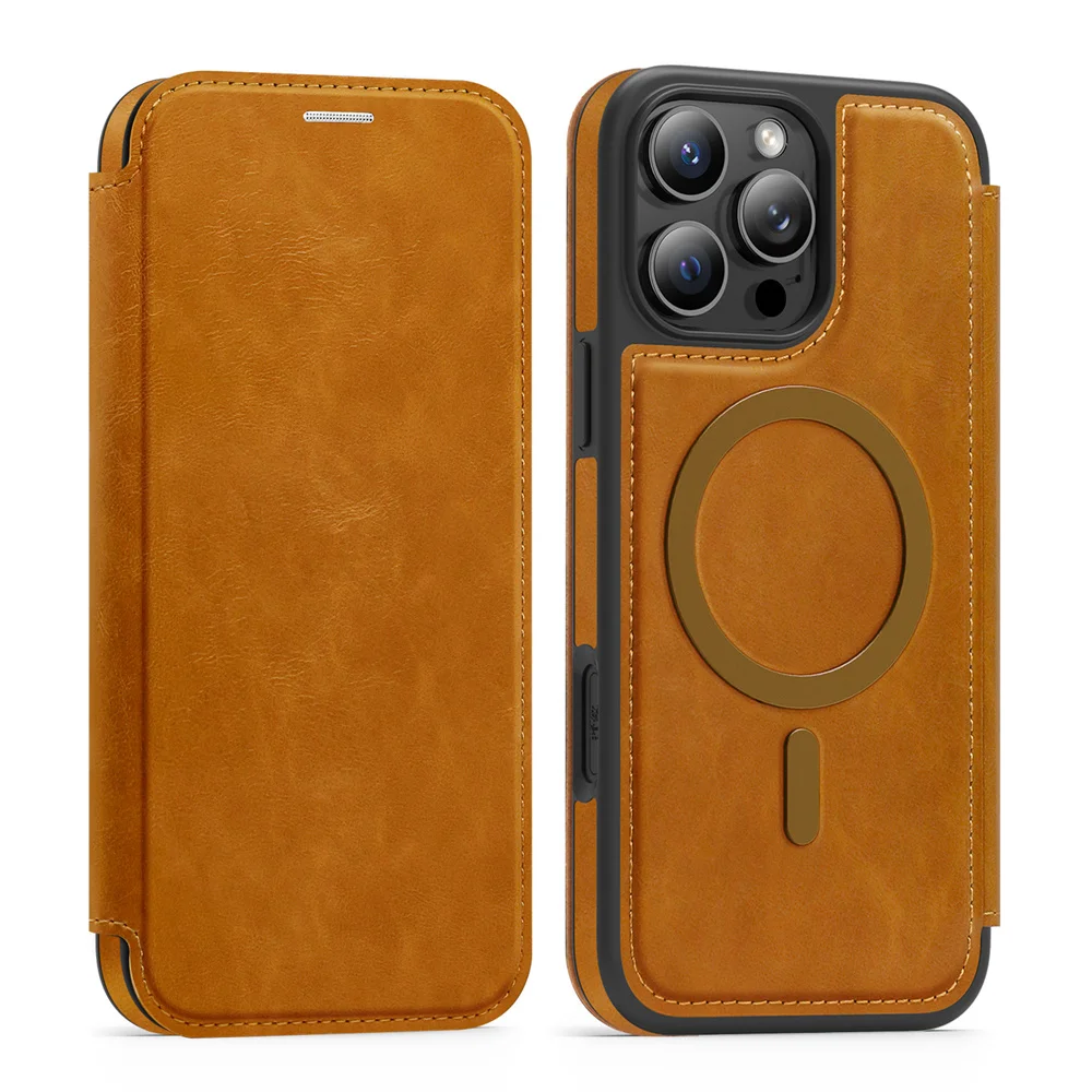 Magnetic Flip Leather Phone Ca - Place Card Holder のレビューと価格