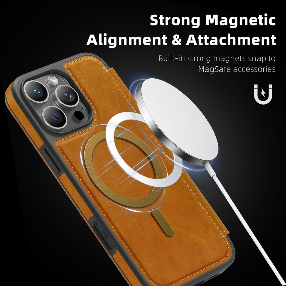 Magnetic Flip Leather Phone Ca - Place Card Holder のレビューと価格