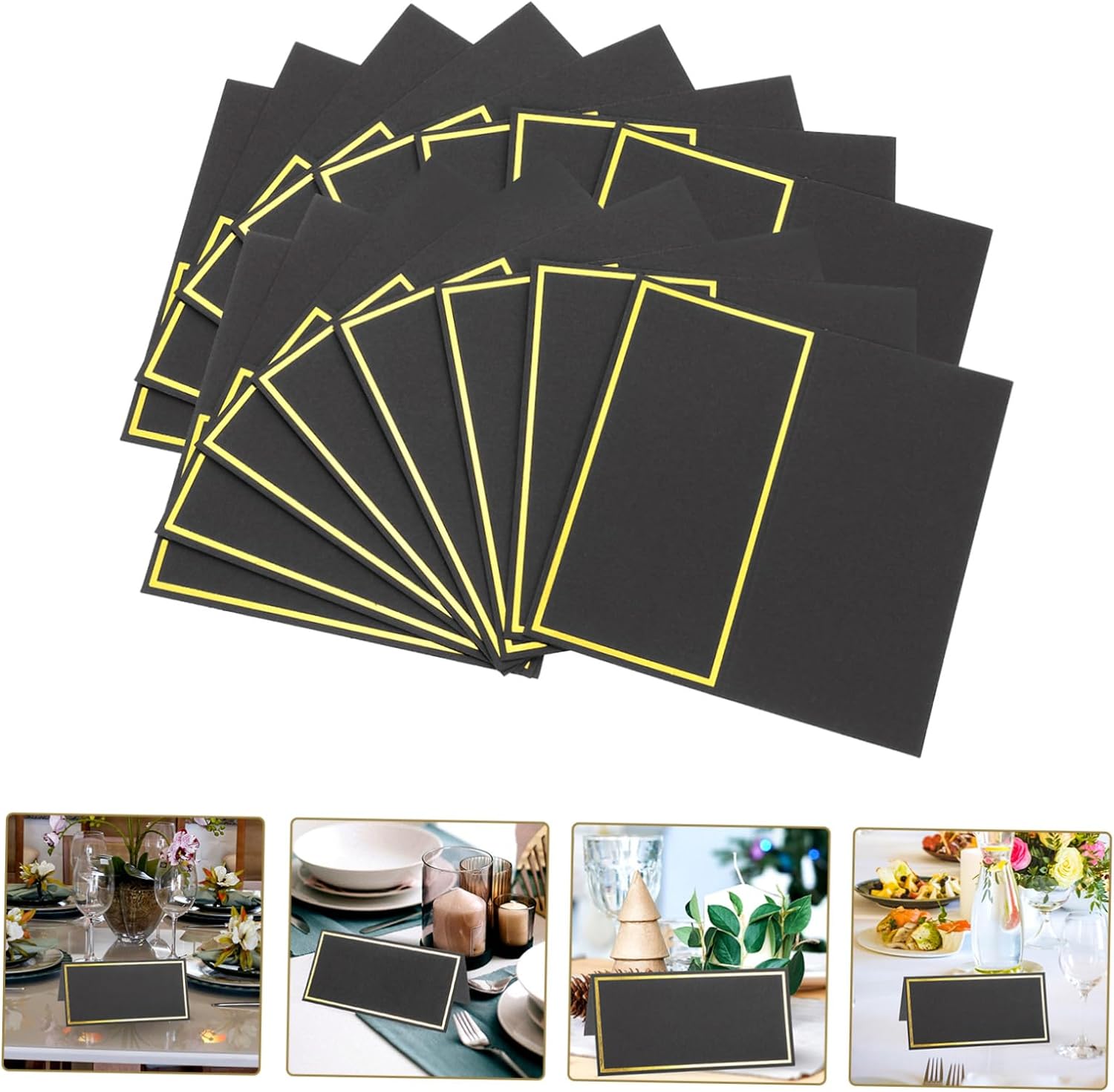10/20/50pcs Black Gold Name Pl - Table Number Gold のレビューと価格
