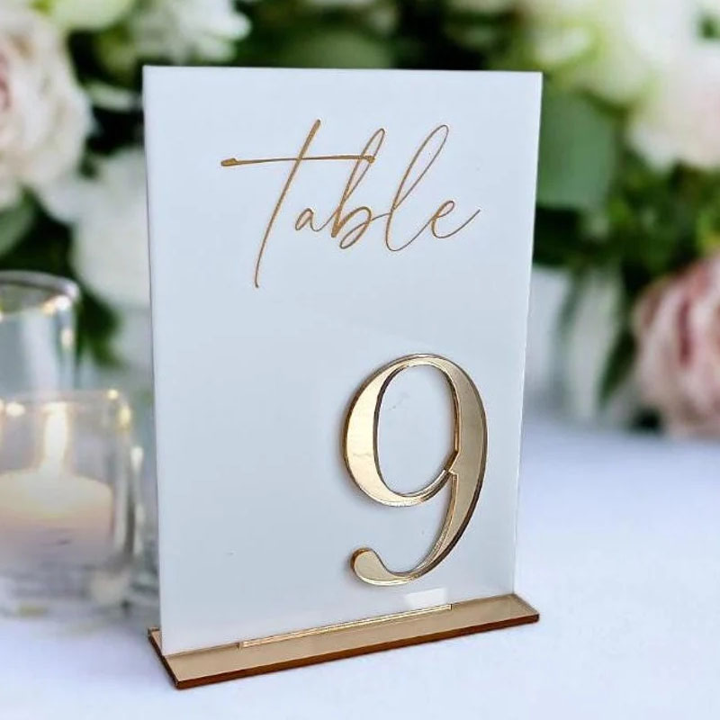 Wedding Table Numbers for Cere - Table Number Gold のレビューと価格