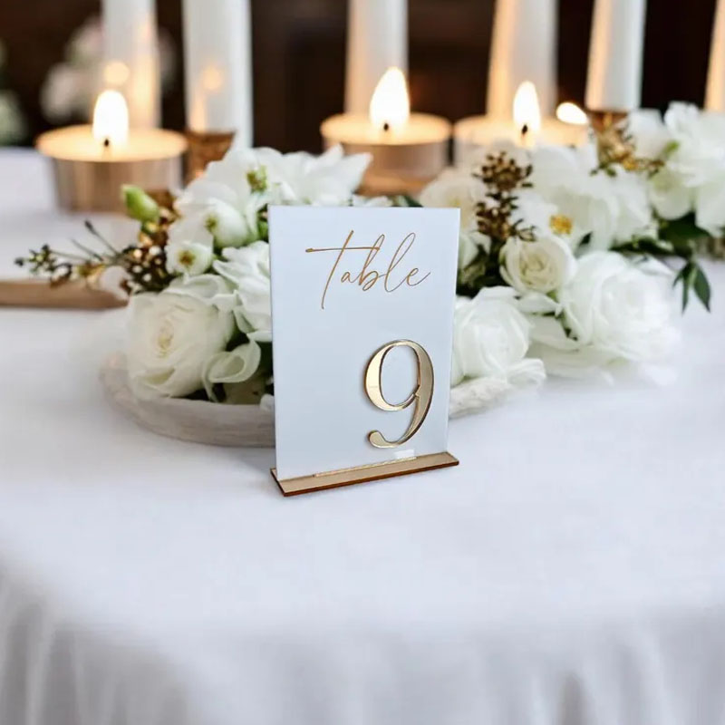 Wedding Table Numbers for Cere - Table Number Gold のレビューと価格