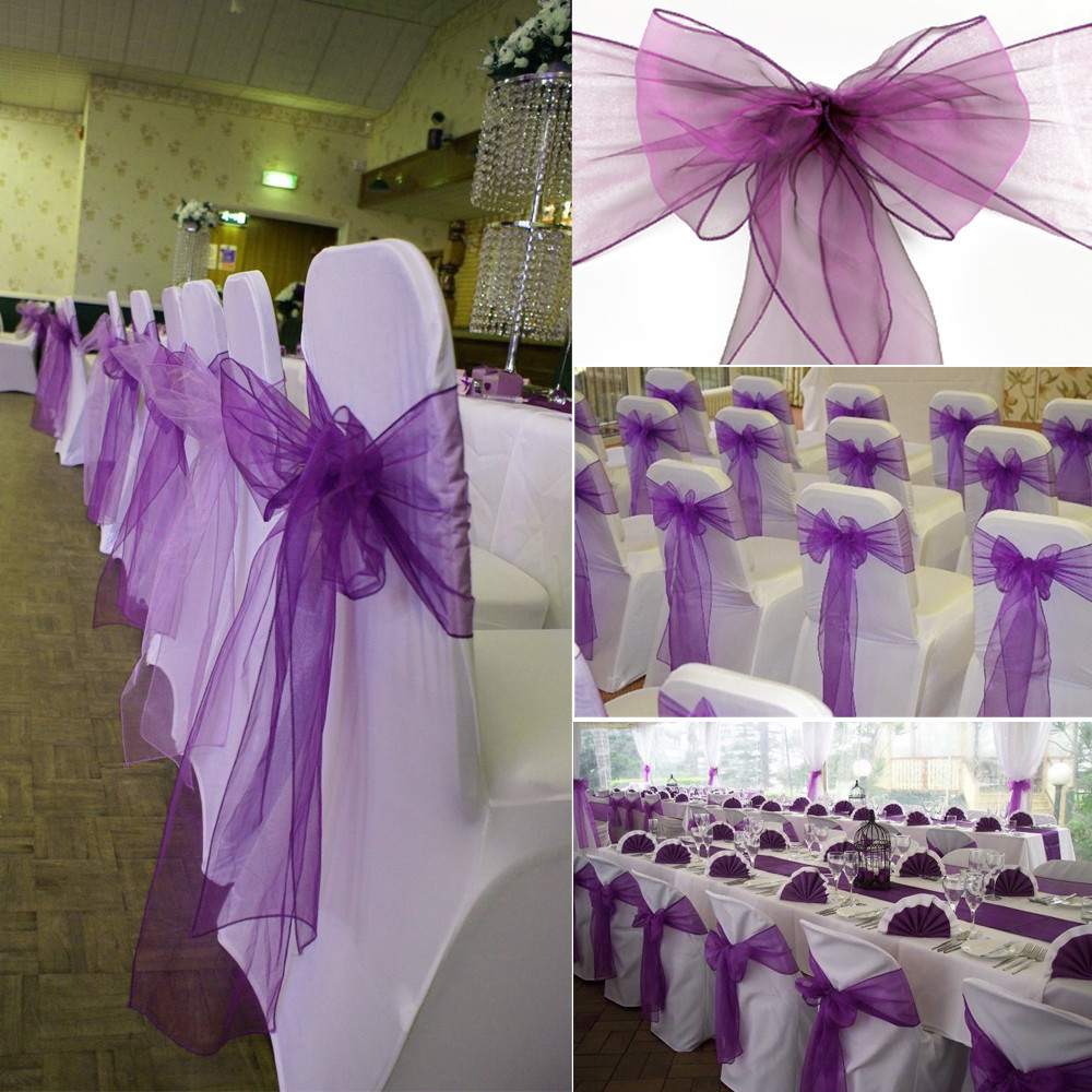 1pcs Organza Chair Sashes Knot - Chair Sash Organza のレビューと価格