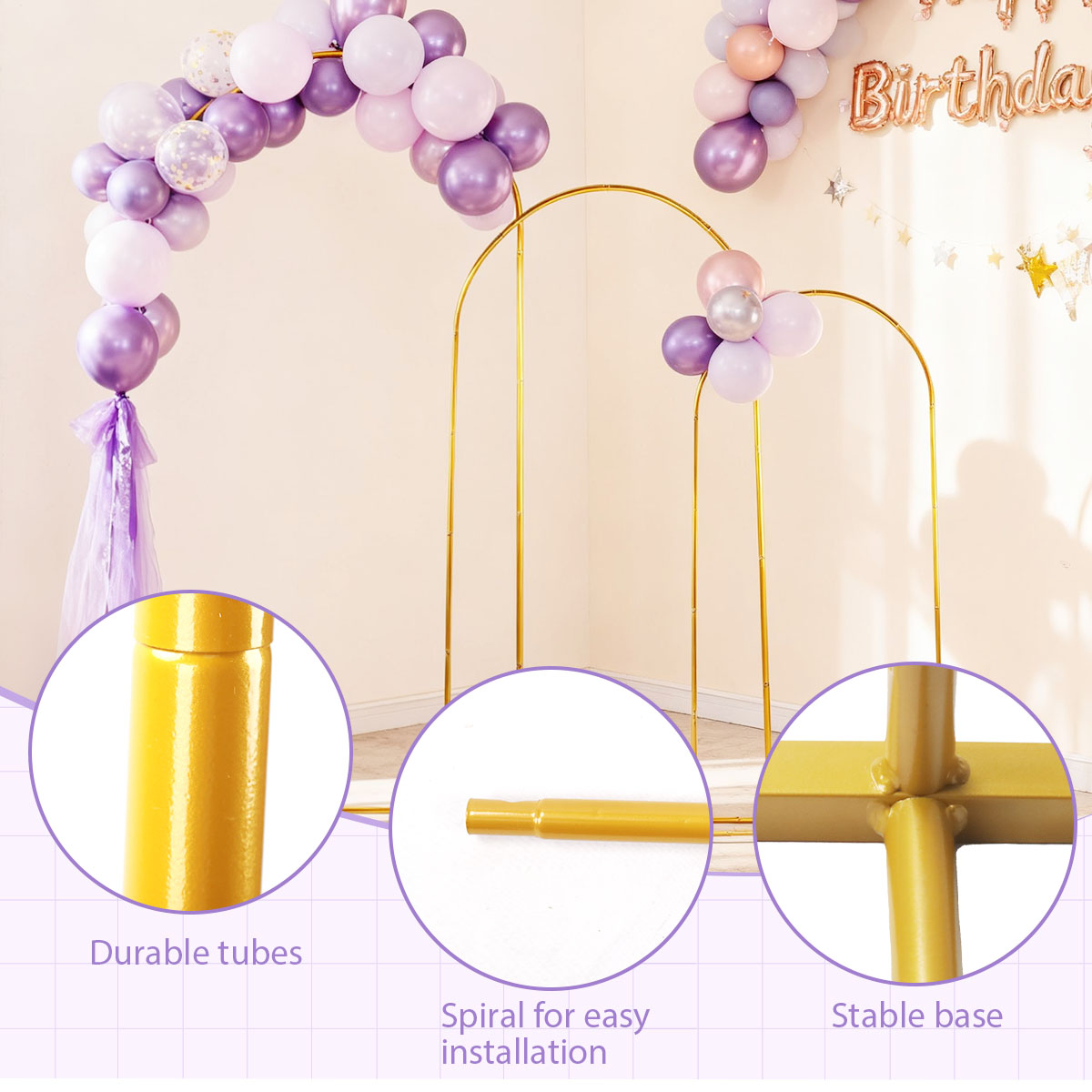 3Pack Golden Metal Arch Kits,  - Wedding Support のレビューと価格