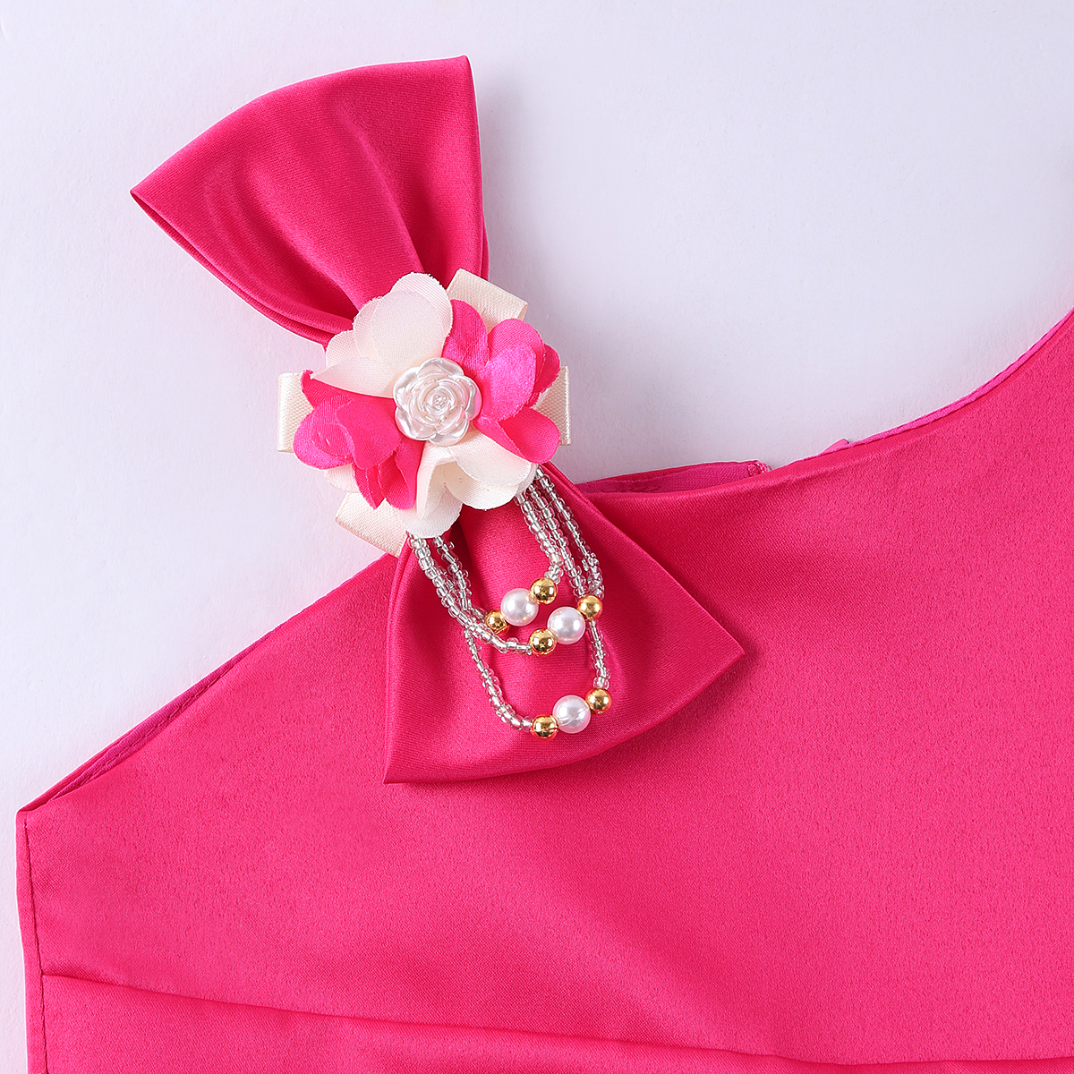 Asymmetric shoulder bow tie gi - Wedding Lulu のレビューと価格